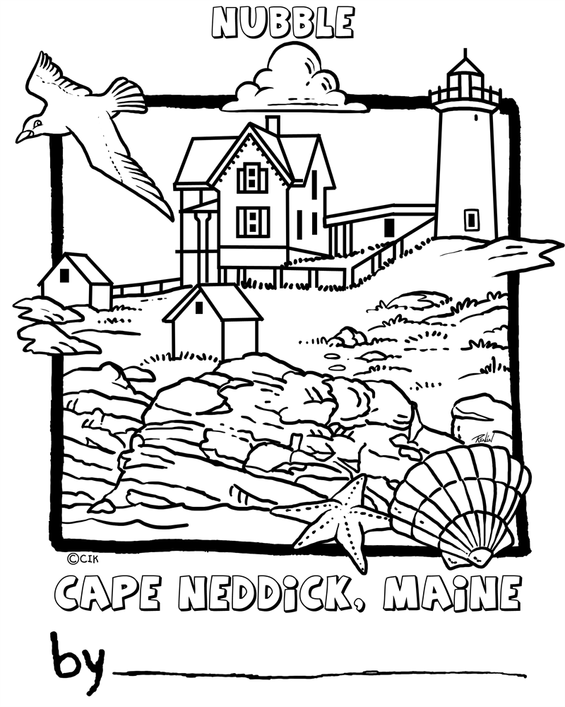 maine lighthouses coloring pages - photo #6