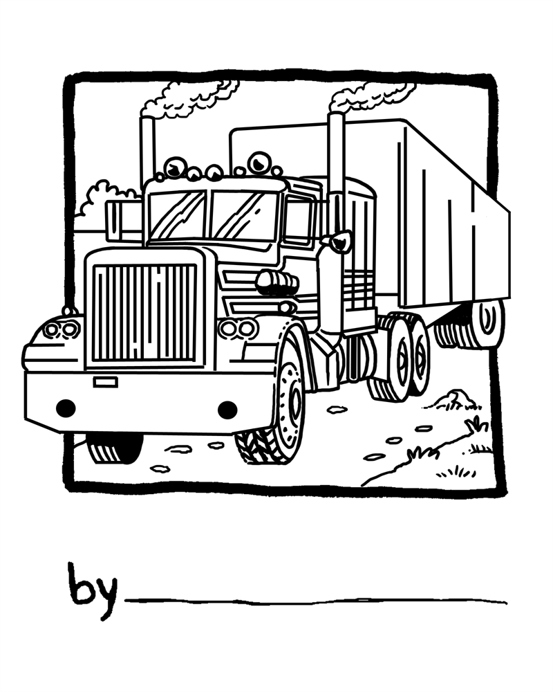 mack truck coloring pages - photo #27